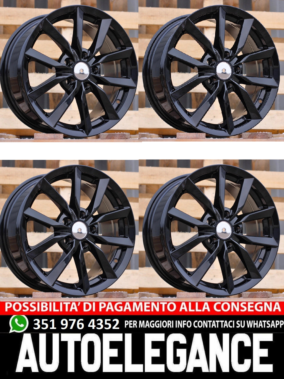 ALLOY WHEEL 16" Suitable for ALFA ROMEO CITROEN FIAT FORD JAGUAR LANCIA LAND ROVER LINCOLN MERCEDES NISSAN OPEL PEUGEOT RENAULT TOYOTA VOLVO