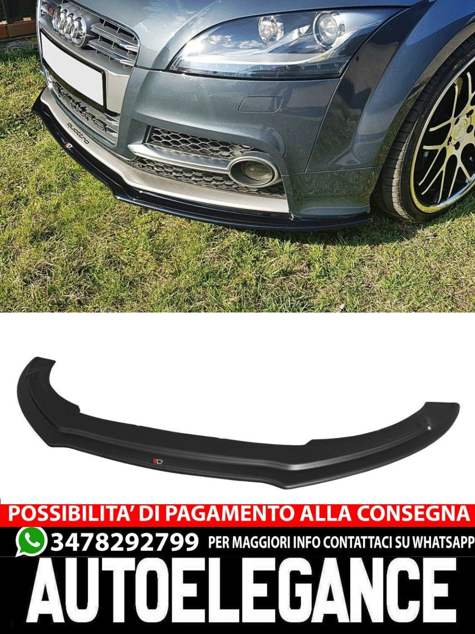 SPLITTER ANTERIORE ADATTO PER AUDI TT S / S-LINE MK2 (8J)  2008-2013