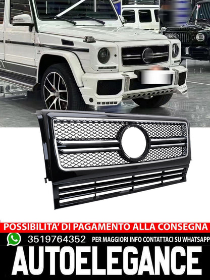 Griglia GT Panamericana adatta per Mercedes Sport W463 anteriore 12 argento nero