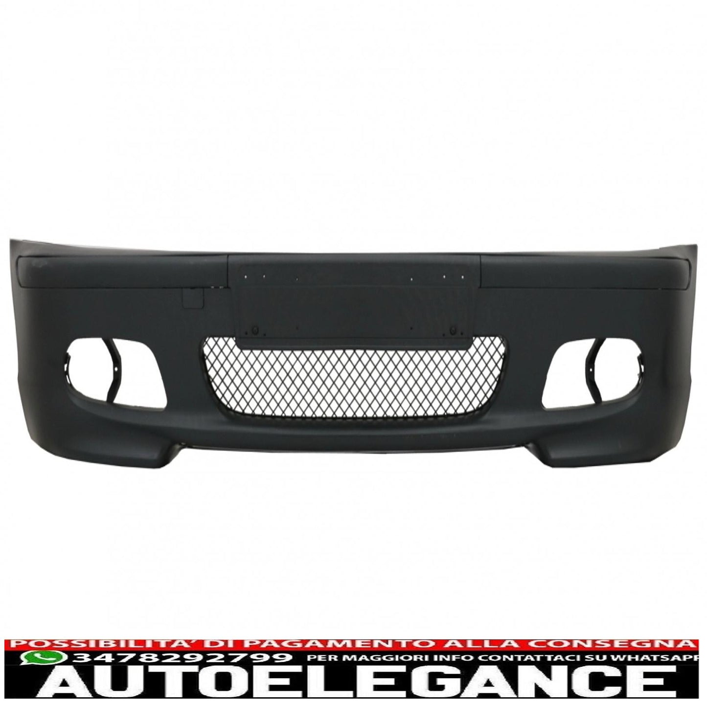 kit carrozzeria adatto per bmw serie 3 e46 berlina (1998-2004) paraurti con minigonne laterali in pdc e fendinebbia design m-technik cromato trasparente