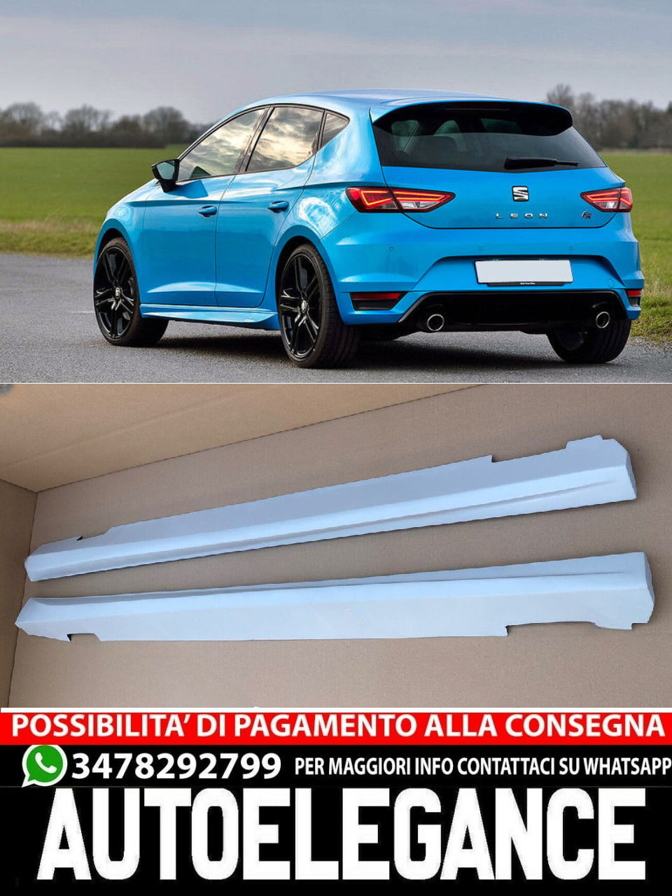 MINIGONNE ADATTE PER SEAT LEON 5F 5 PORTE / LEON ST STATION WAGON AERO STILE