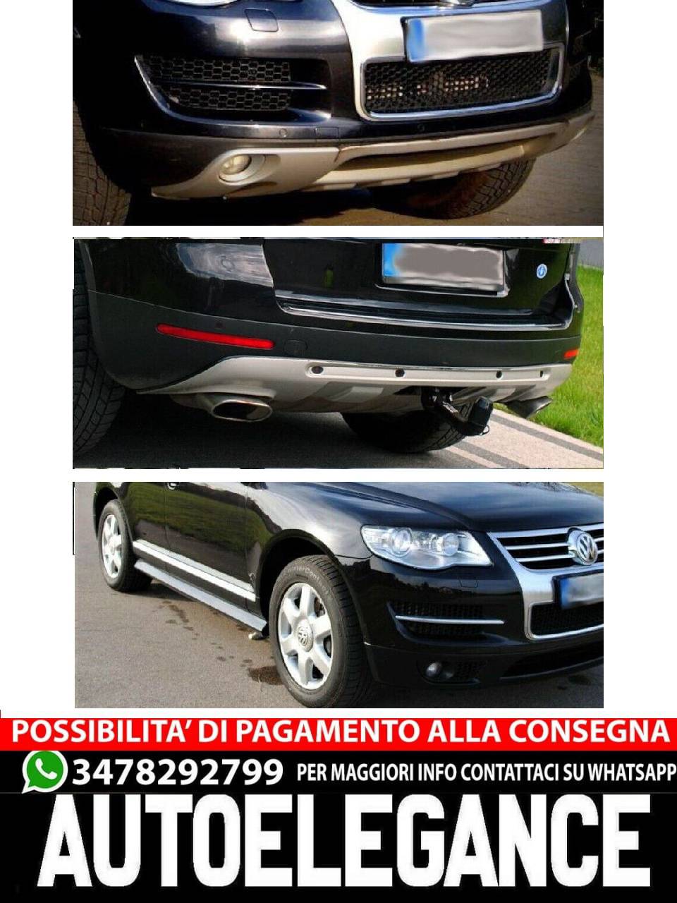 SPOILER+DIFFUSORE+MINIGONNE adatto per VW TOUAREG 2002-2010