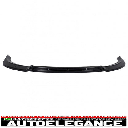 Additional front bumper spoiler suitable for vw id3 (2019-2022) piano black 