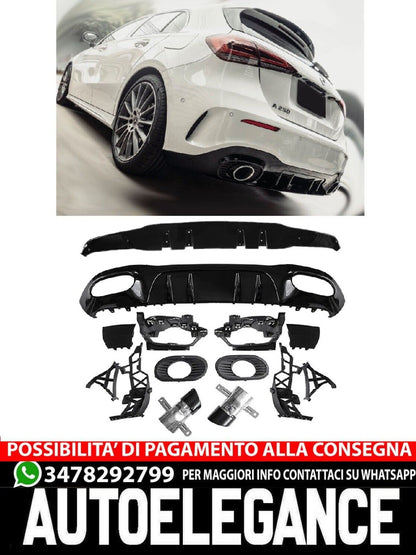 Diffusore spoiler posteriore + terminali di scarico 2x1