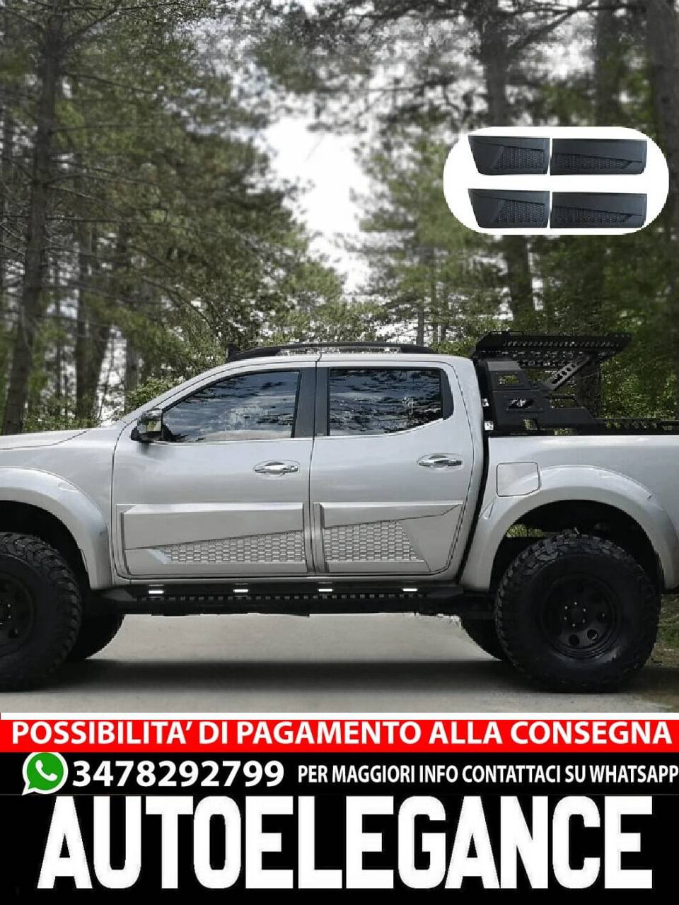 PARAFANGHI adatto per NISSAN Navara D23 NP300 2014-2021