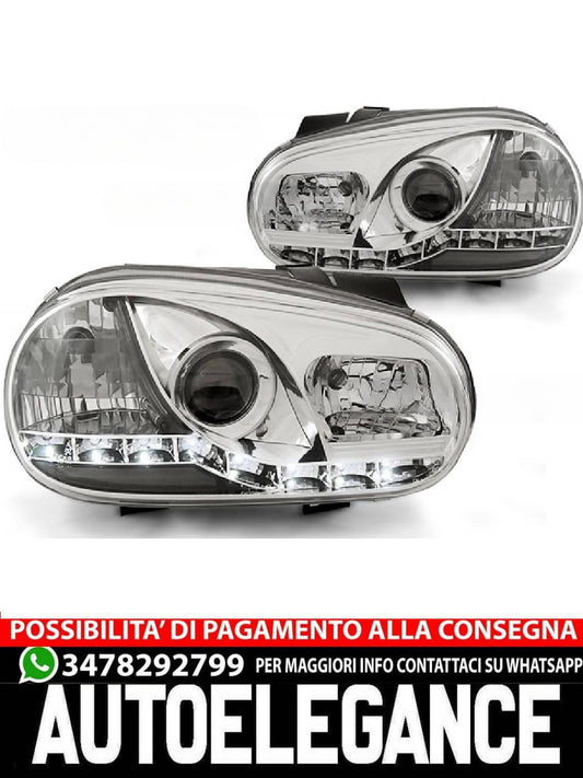 FARI ANTERIORI DAYLIGHT CHROME per VW GOLF 4 09.97-09.0