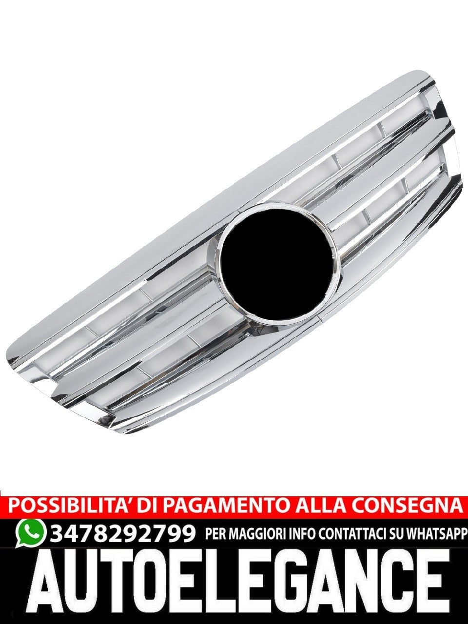 Griglia sportiva per Mercedes W220 S dal 10/2002 cromata AMG LOOK