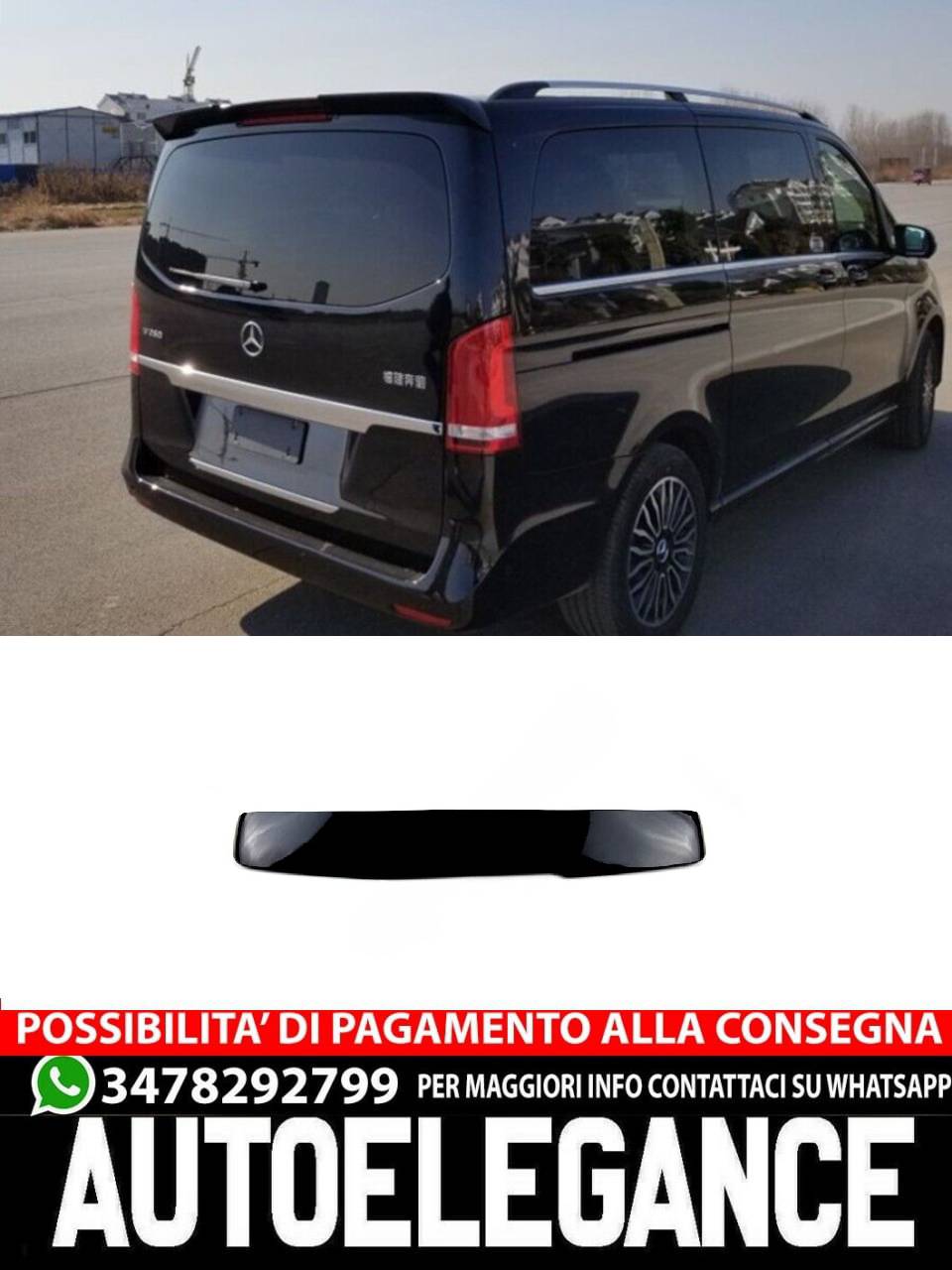 SPOILER adatto per Mercedes classe V VITO W447 2014+
