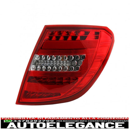 fanali posteriori full led adatti per mercedes classe c w204 (2007-2012) design restyling