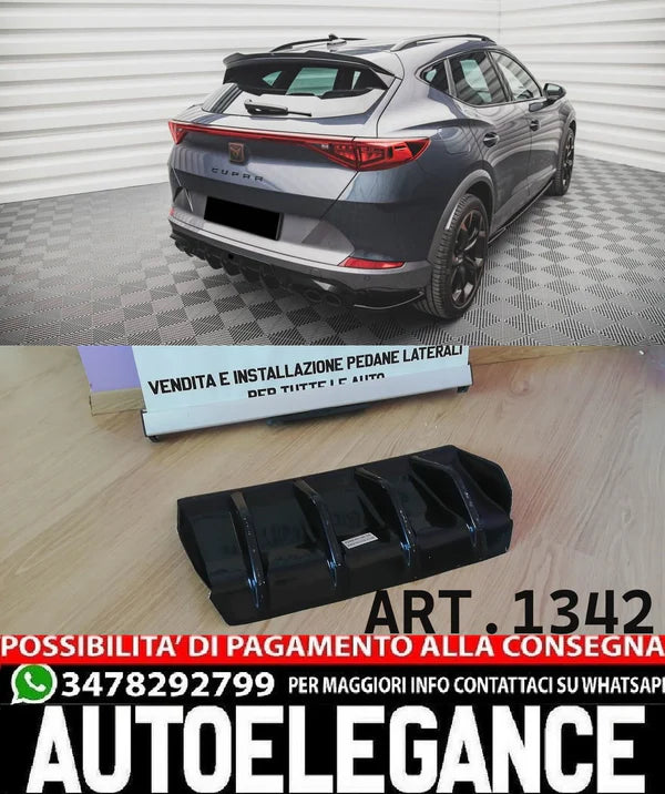 DIFFUSORE ADATTO PER SEAT CUPRA FORMENTOR 2020+ NERO LUCIDO