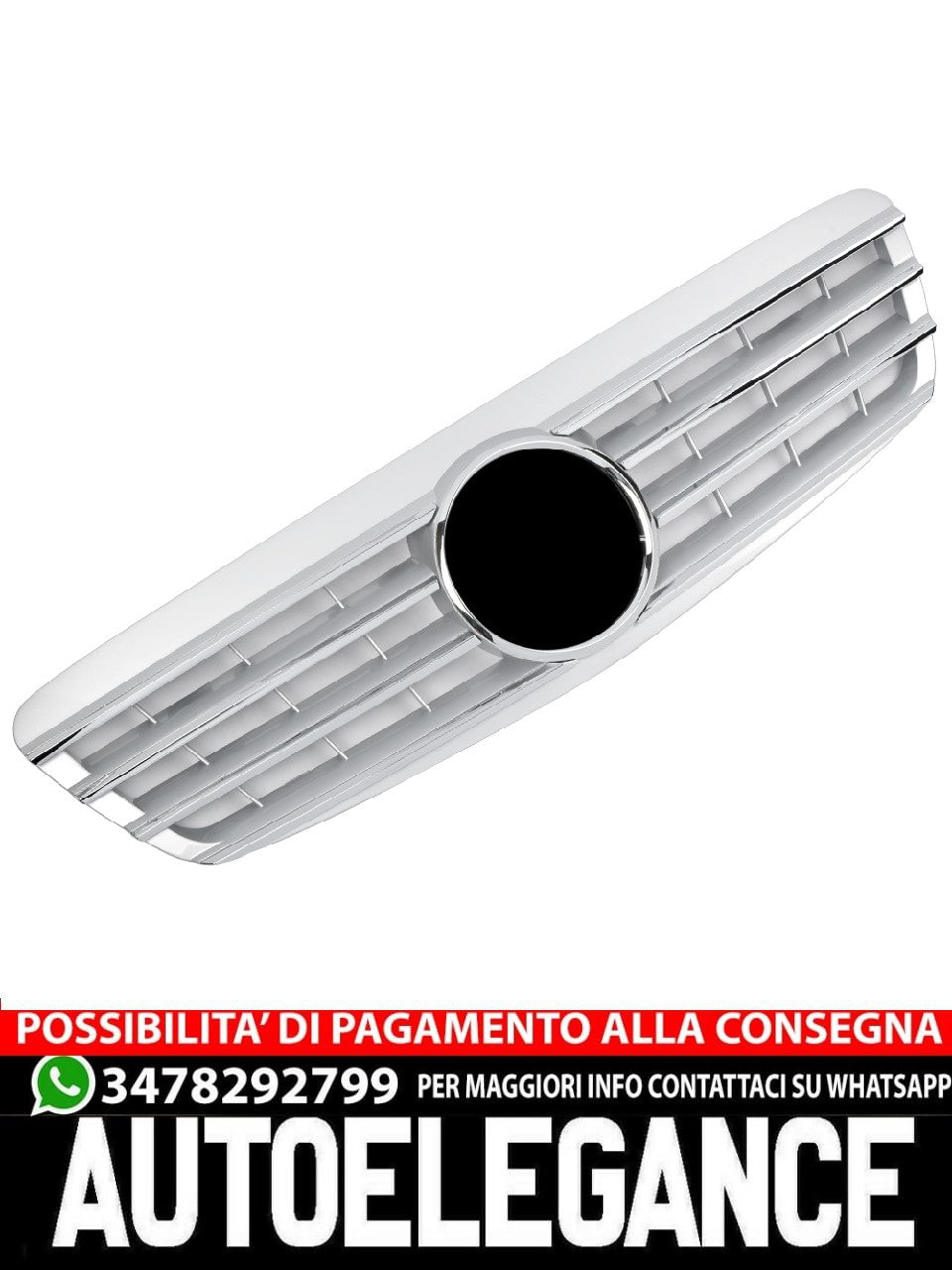 Sports grille for Mercedes W220 S 1998-2002 chrome silver AMG LOOK 