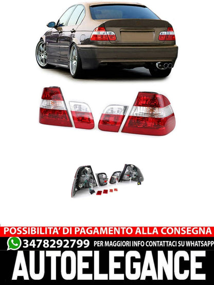 Red Clear Rear Lights Fit For BMW 3 Series E46 Sedan 98-01