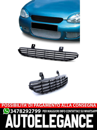 Griglia radiatore sportiva senza emblema nera per Opel Corsa B dal 97