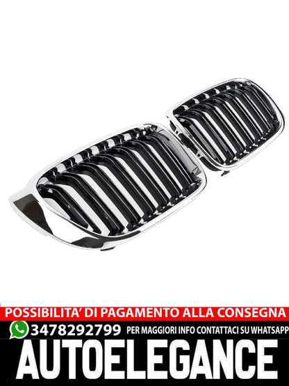 SPORT RADIATOR GRILLE SUITABLE FOR BMW X3 X4 F25/F26 DOUBLE CHROME BAR