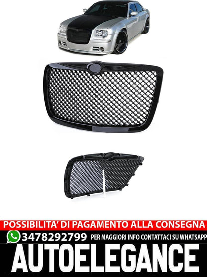 Griglia Radiatore Sport Honeycomb Nero per Chrysler 300C Limo Touring 04-11