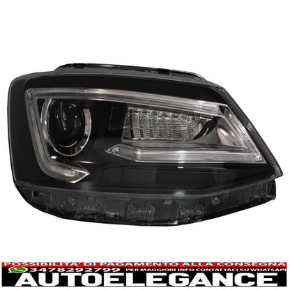 led drl headlights suitable for vw jetta mk6 vi (2011-2017) bi-xenon design dynamic and fluid signals demon look 
