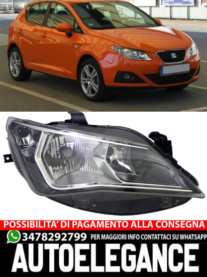 Headlights right for Seat Ibiza 4 6J 12-15 chrome Twin Sport H7 
