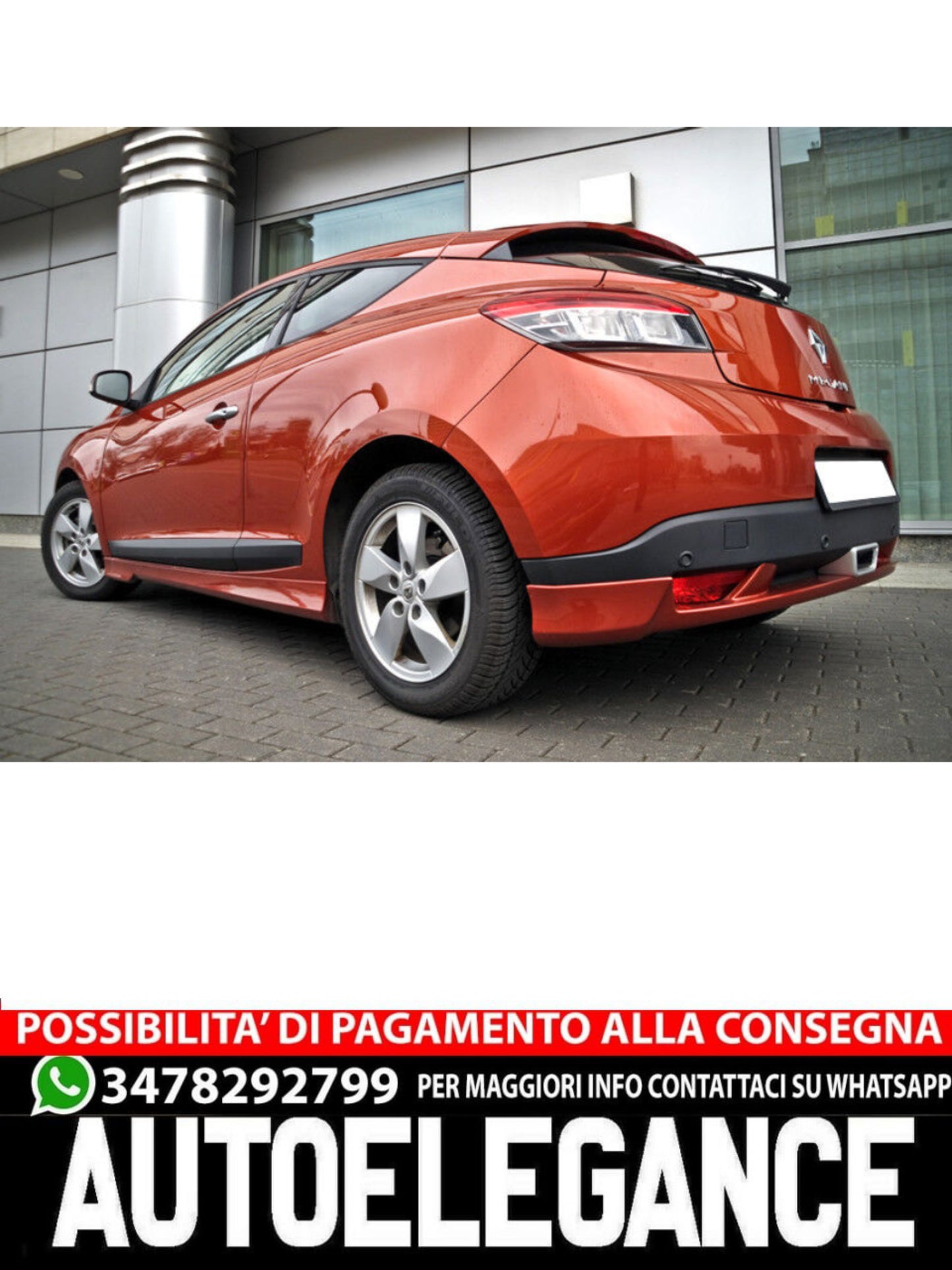 DIFFUSORE POSTERIORE ADATTO PER RENAULT MEGANE 3 III COUPÉ