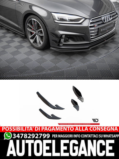 PARAFANGHI PARAURTI ANTERIORE (CANARDS) adatti per AUDI S5 / A5 S-LINE COUPÉ / SPORTBACK F5