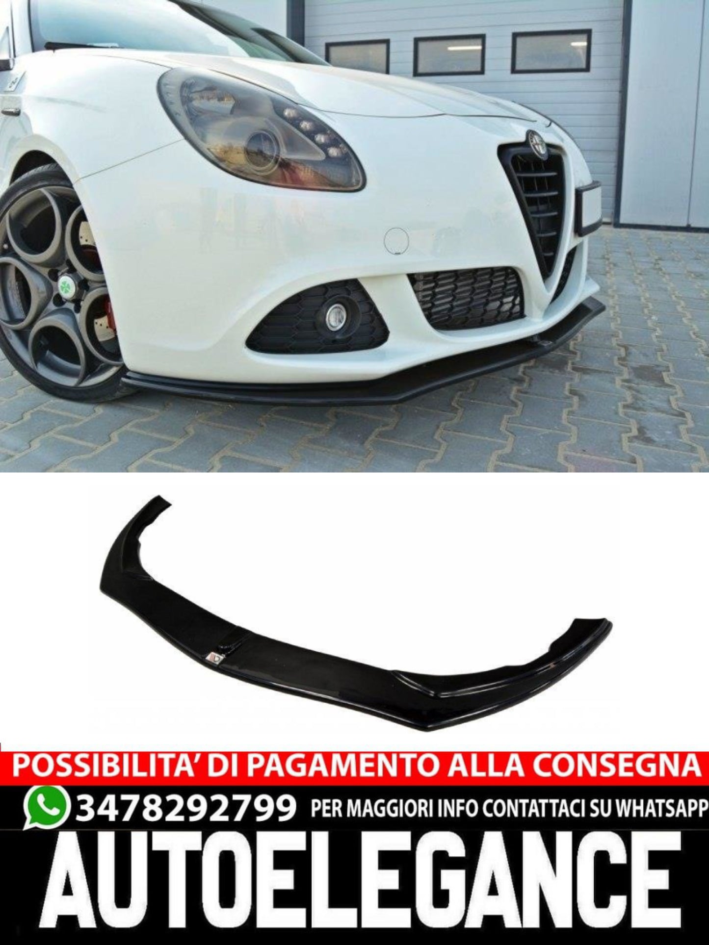 SPLITTER ANTERIORE V.1 adatto per ALFA ROMEO GIULIETTA 2010-