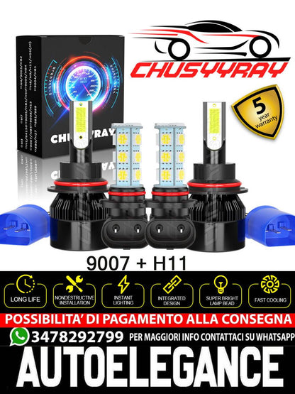 Per Nissan Versa Note 2014-2019 4x LED Faro Fendinebbia Lampadine ombo Kit 6000K