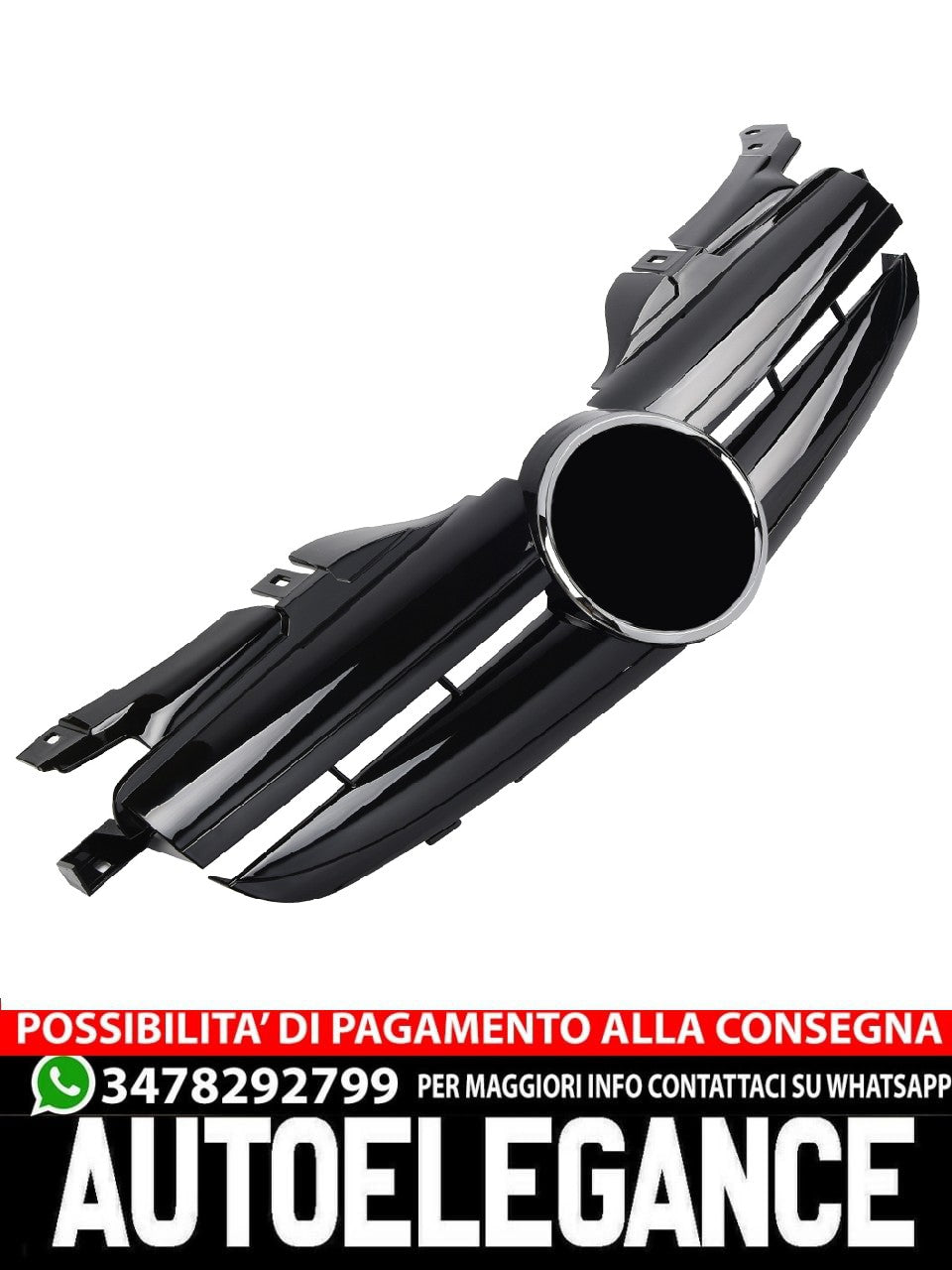 Griglia sportiva per Mercedes R170 SLK nero lucido CL AMG