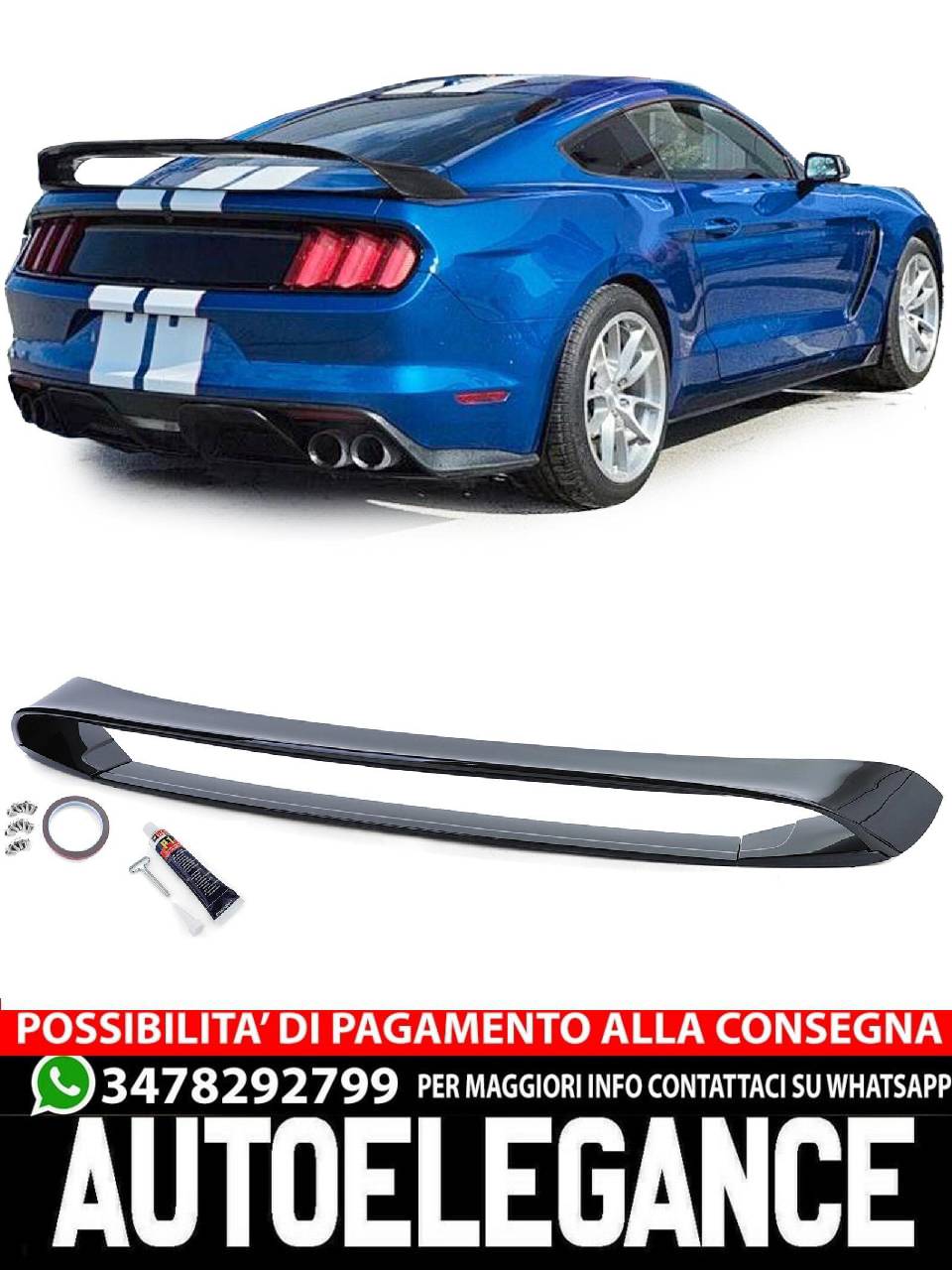 SPOILER adatto per Ford Mustang Coupe 14-20