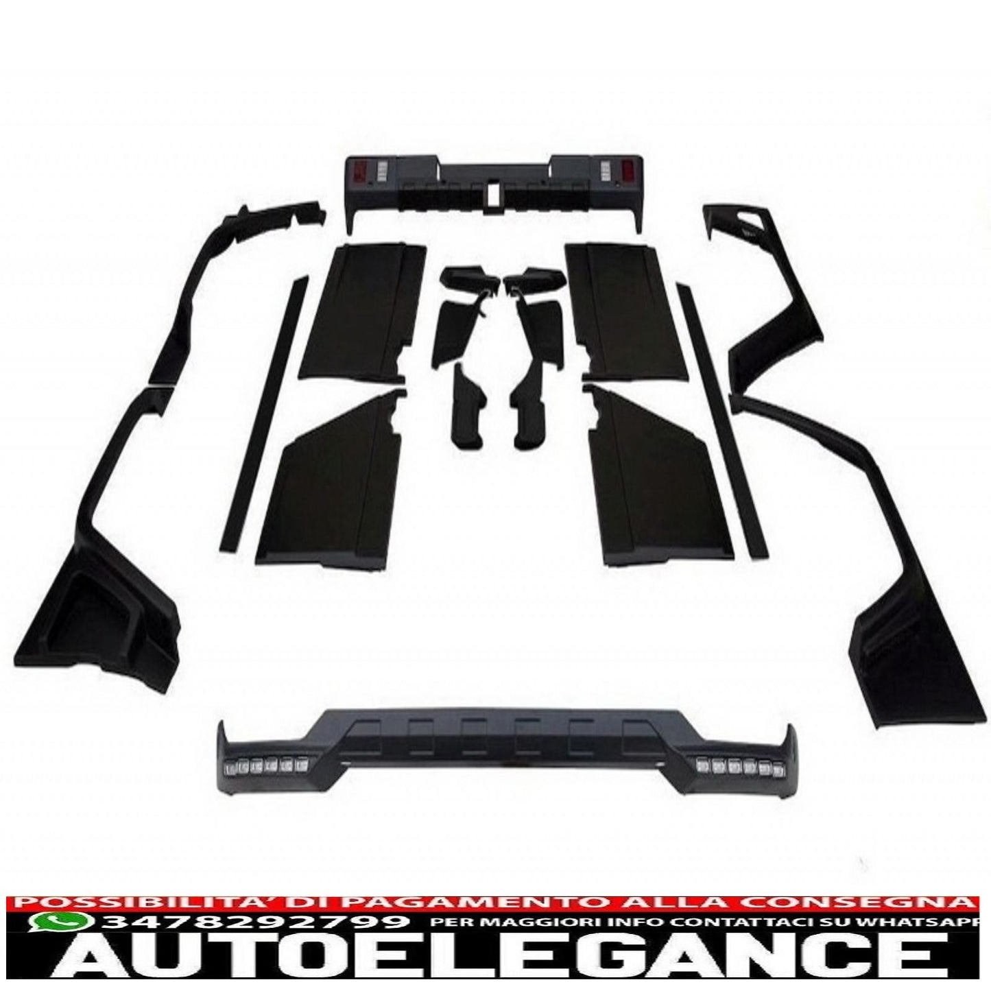 Fiberglass conversion body kit suitable for mercedes g-class w463 (1989-2017) g65 w-star design