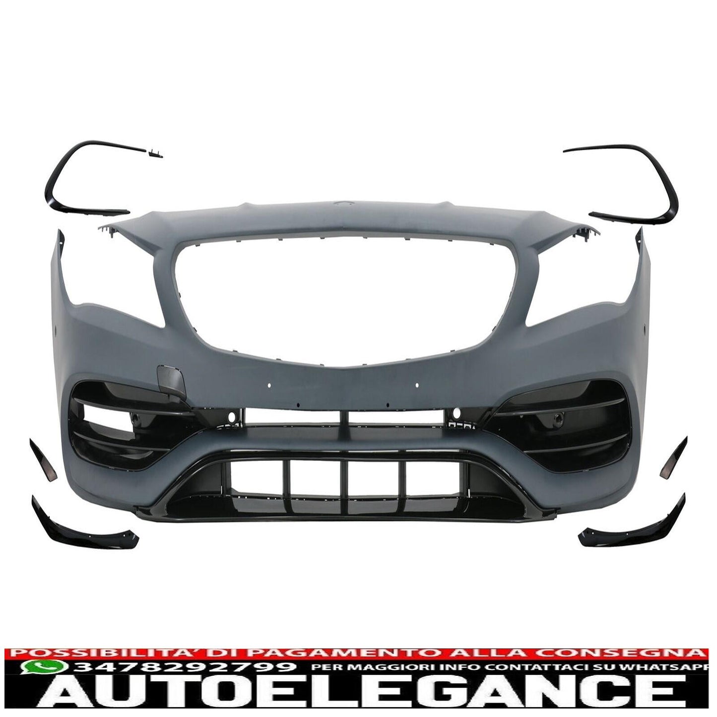 Bumper for Mercedes W117 X117 C117 CLA 13-18 CLA45 Look PDC Flaps Flip 