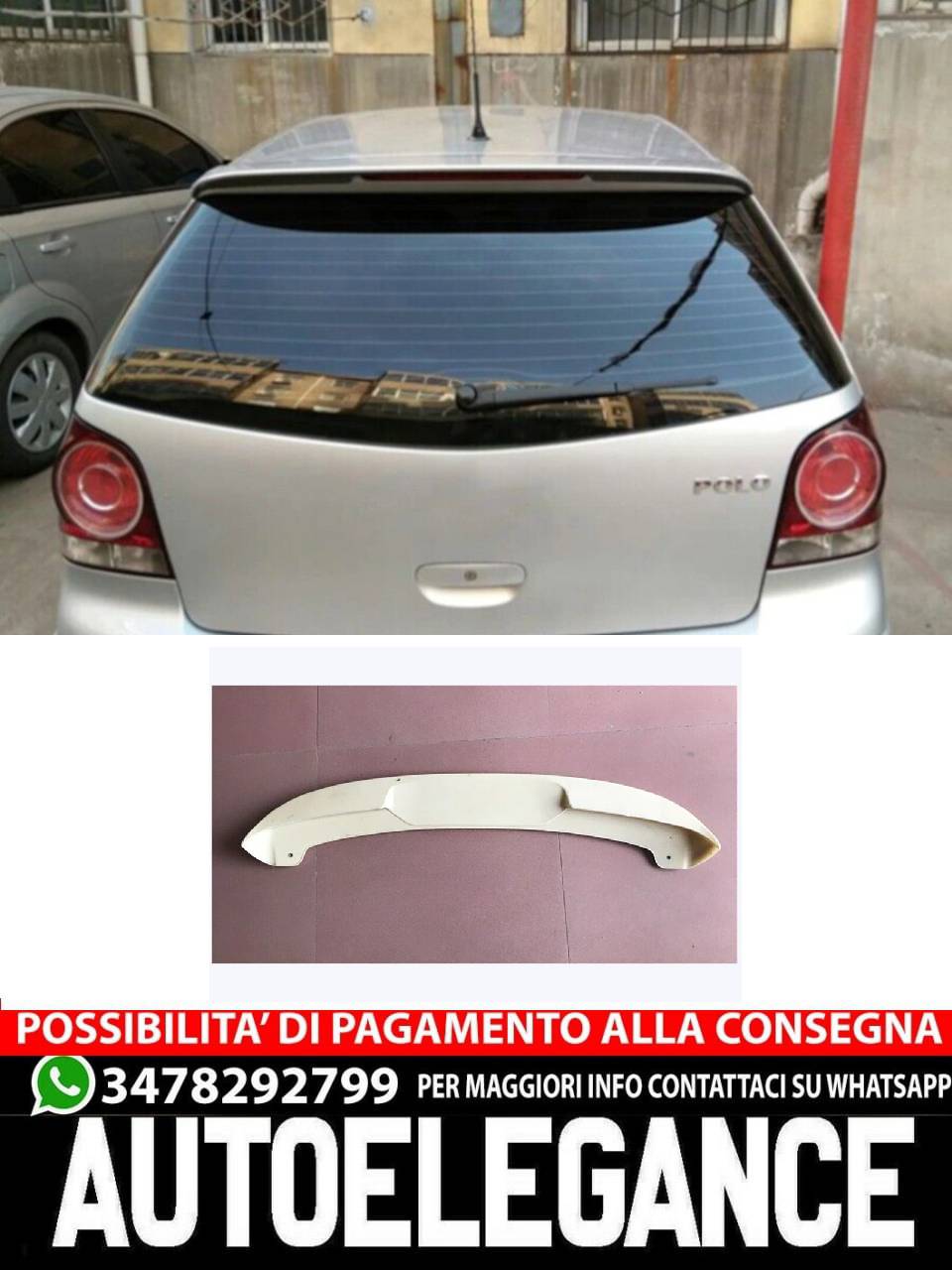SPOILER adatto per VW Polo MK4 2001-2009