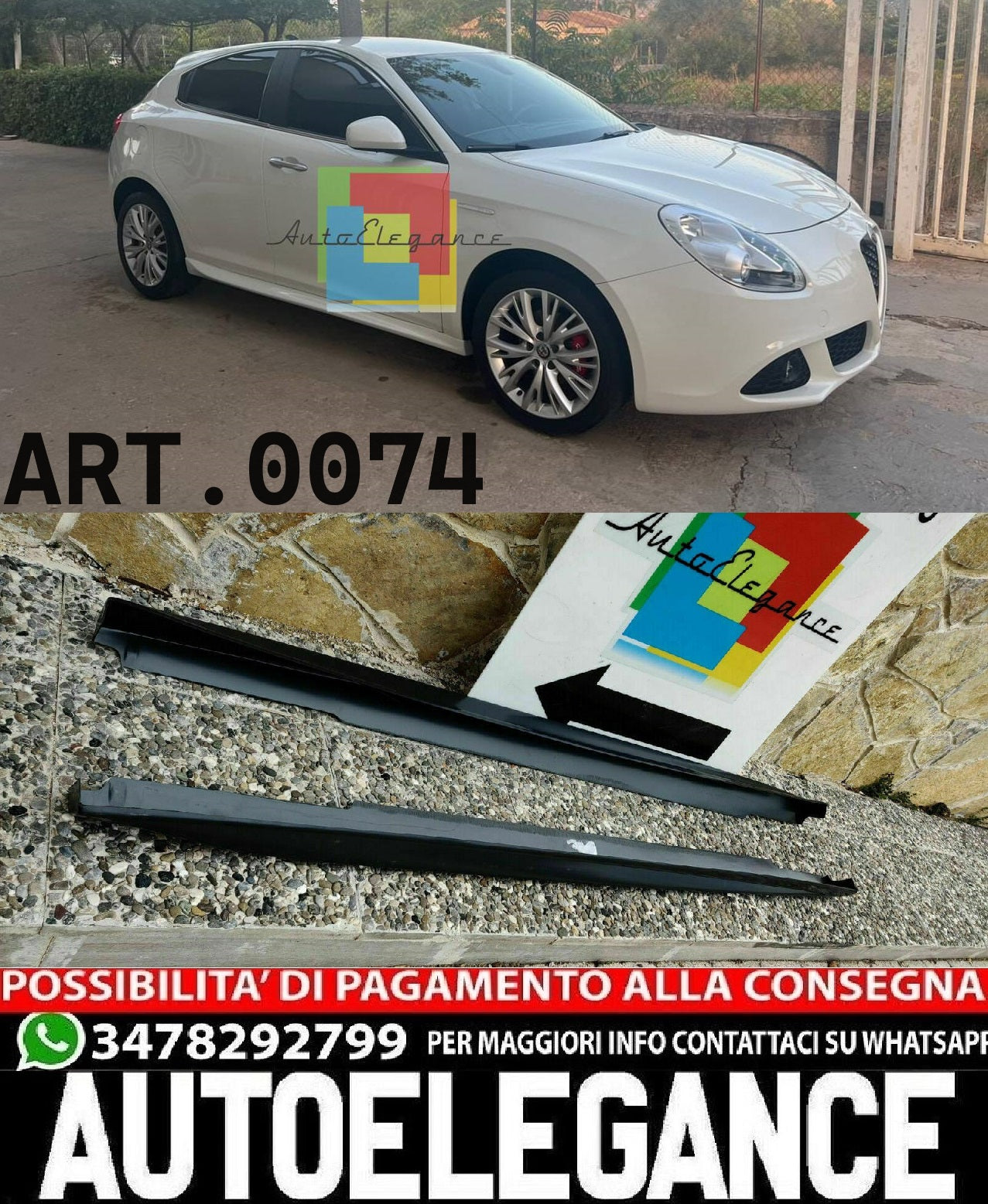 MINIGONNE ADATTE PER ALFA ROMEO GIULIETTA LOOK SPORTIVO