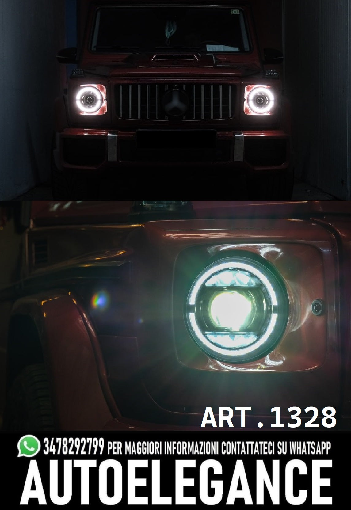 HEADLIGHTS SUITABLE FOR MERCEDES G CLASS W463 2007-2017 FULL LED LOOK LIFT