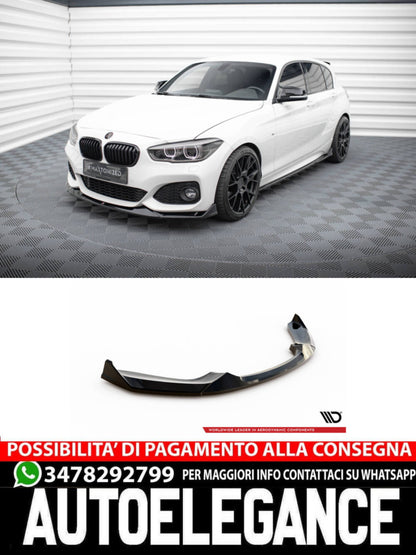 SPLITTER ANTERIORE adatto per V.4 CSL LOOK BMW 1 M-PACK / M140I F20 FACELIFT  2015-2019