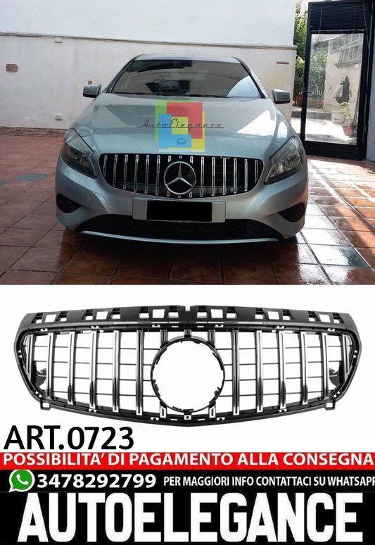 GRILLE SUITABLE FOR MERCEDES-BENZ A-CLASS W176 2012-2015 CHROME SPORTY LOOK
