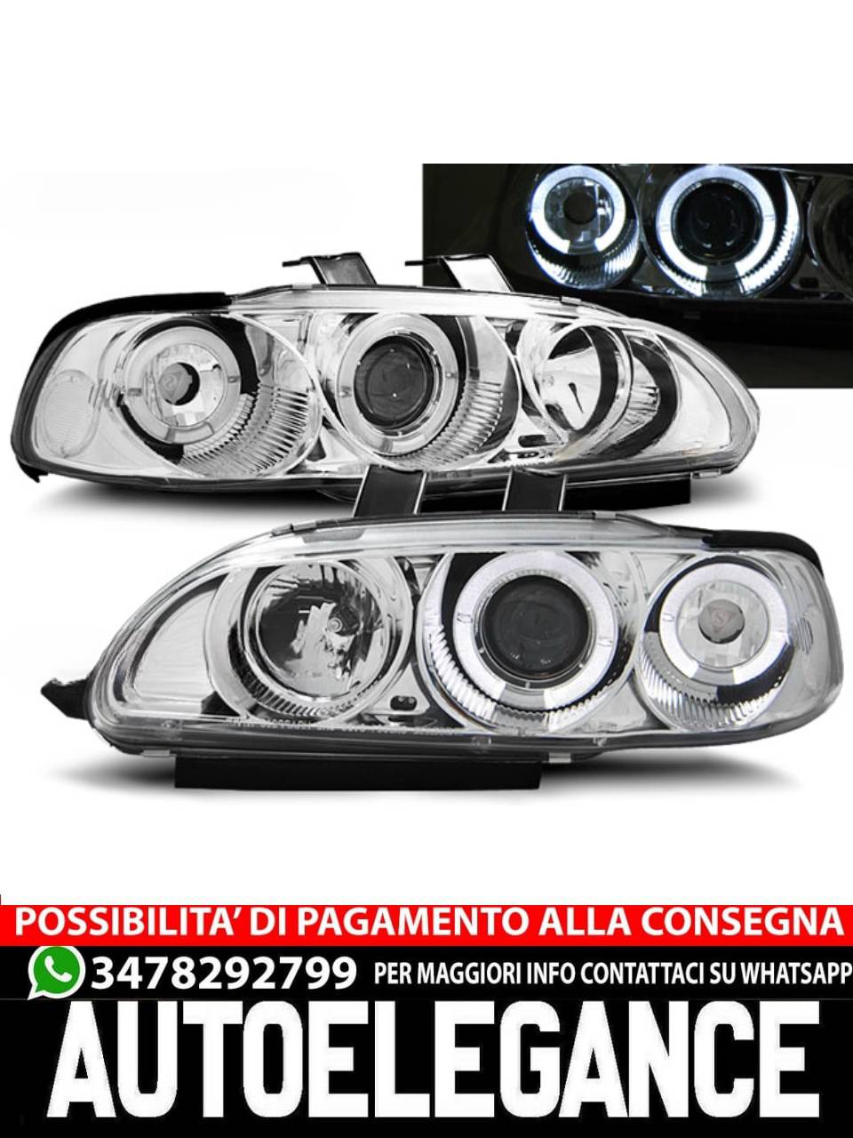 HONDA CIVIC 09.91-08.95 4D OCCHI D'ANGELO CROMATI