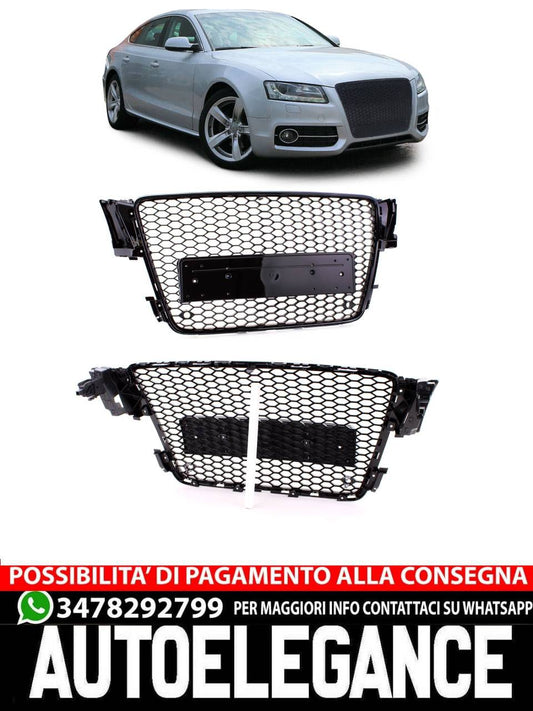 Radiator Grille Sport Grill Gloss Black for Audi A5 8T 07-11