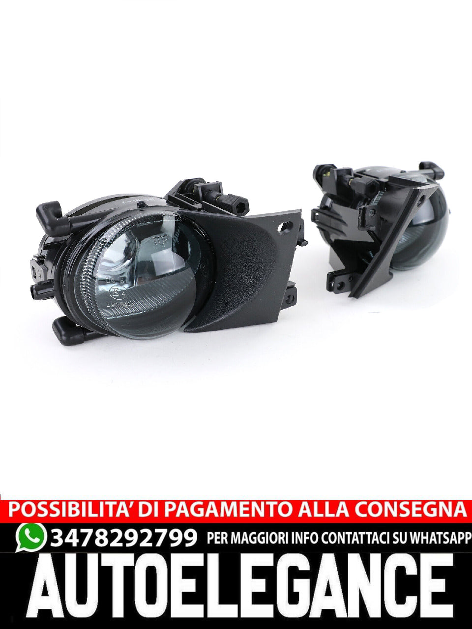 Fendinebbiain vetro trasparente Black Smoke Set aftermarket compatibile con BMW Serie 5 E39 00-04
