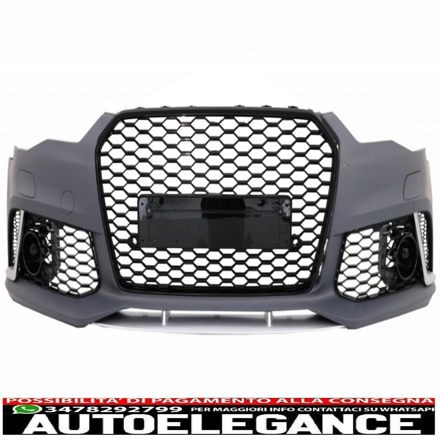 paraurti anteriore adatto per audi a6 4g facelift (2015-2018) e diffusore mantovana paraurti posteriore con terminali di scarico design rs6