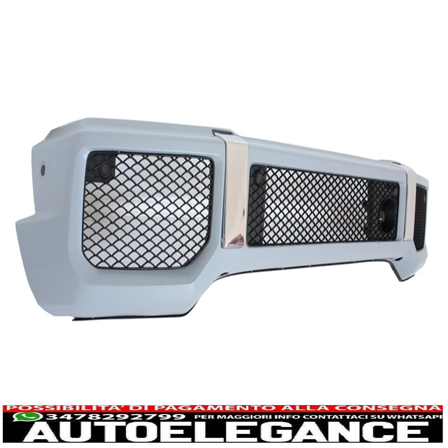 paraurti anteriore con bullbar nero adatto per mercedes classe g w463 (1989-2017) design g65