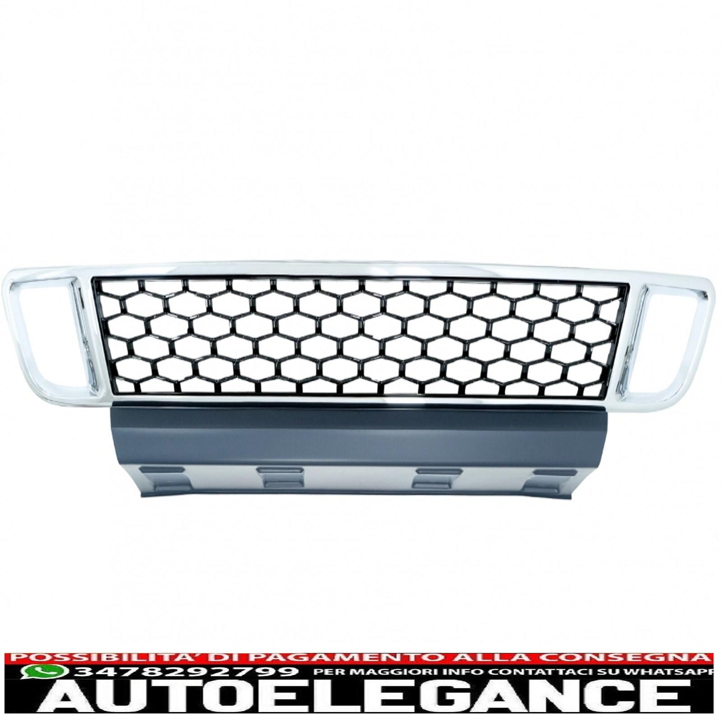 Griglia inferiore paraurti anteriore con coperture fendinebbia adatta per Land Range Rover Vogue III L322 (2010-2012) design autobiografia cromata