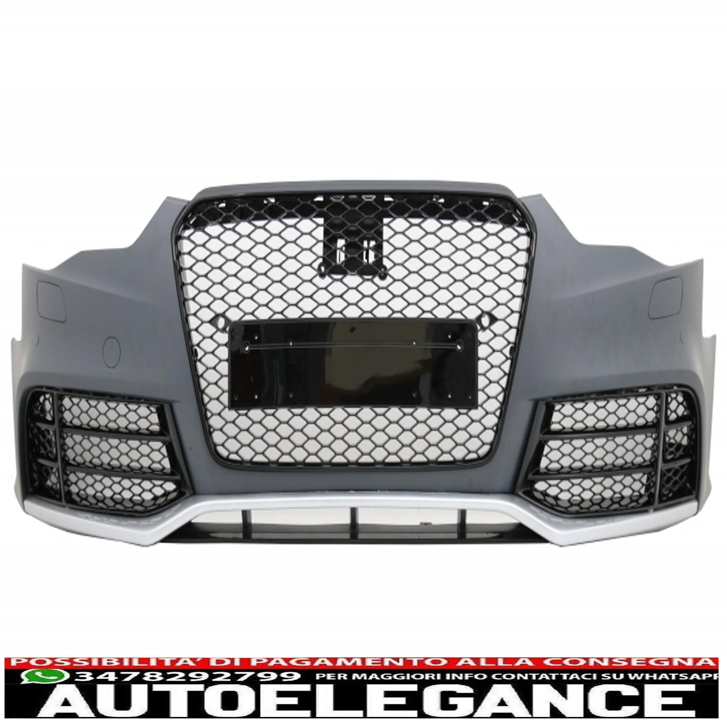 paraurti anteriore adatto per audi a5 8t restyling (2012-2016) con spoiler aggiuntivo sul paraurti design rs5