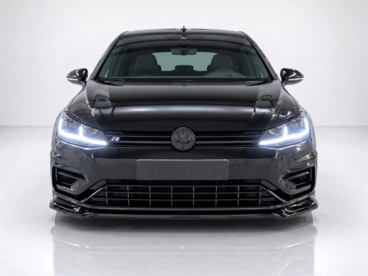 👉Splitter anteriore V.2 per VW Golf MK7 facelift R/R-Line in ABS nero lucido👈