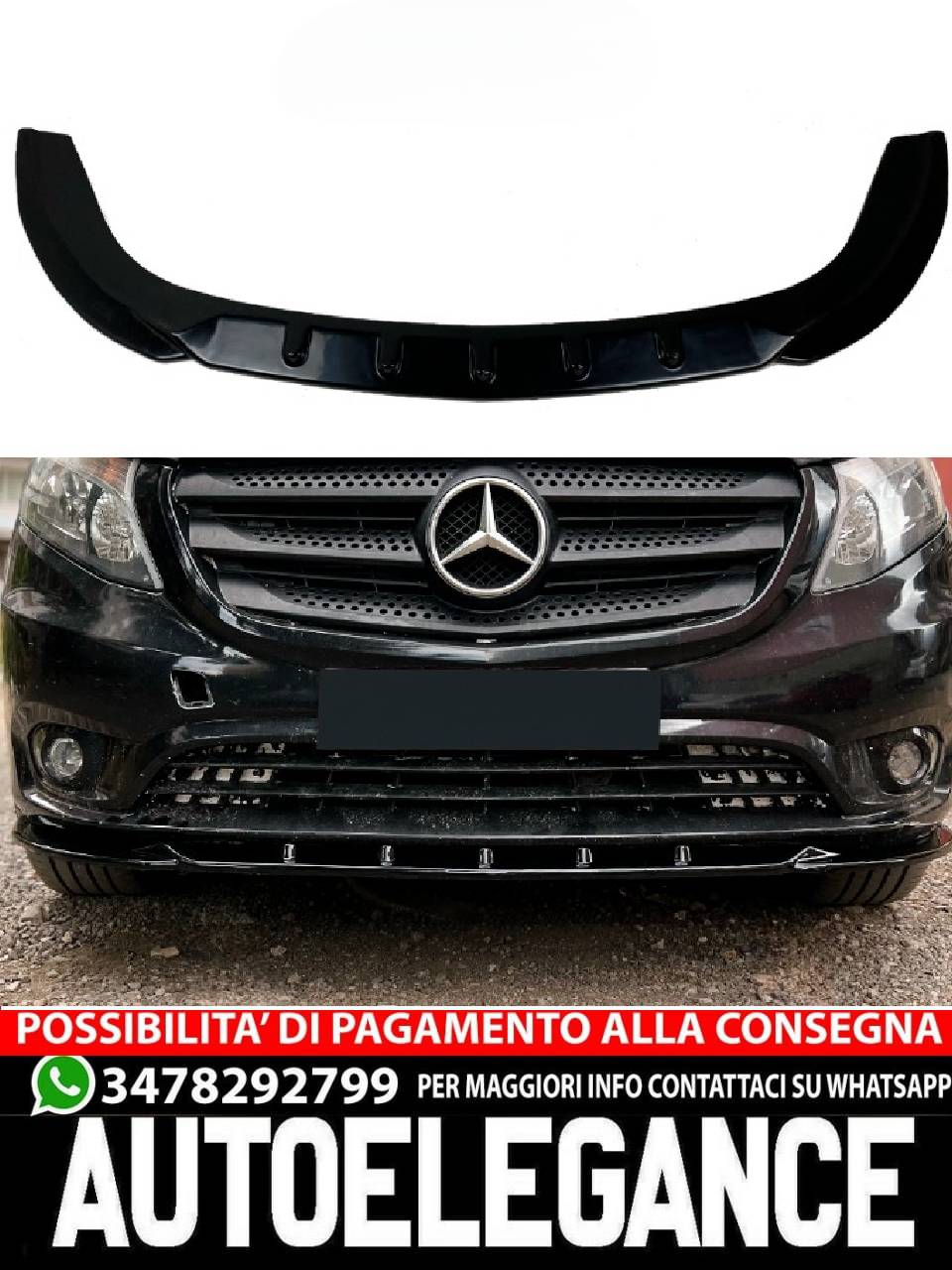 SPOILER adatto per MERCEDES Vito W447 2014-2023