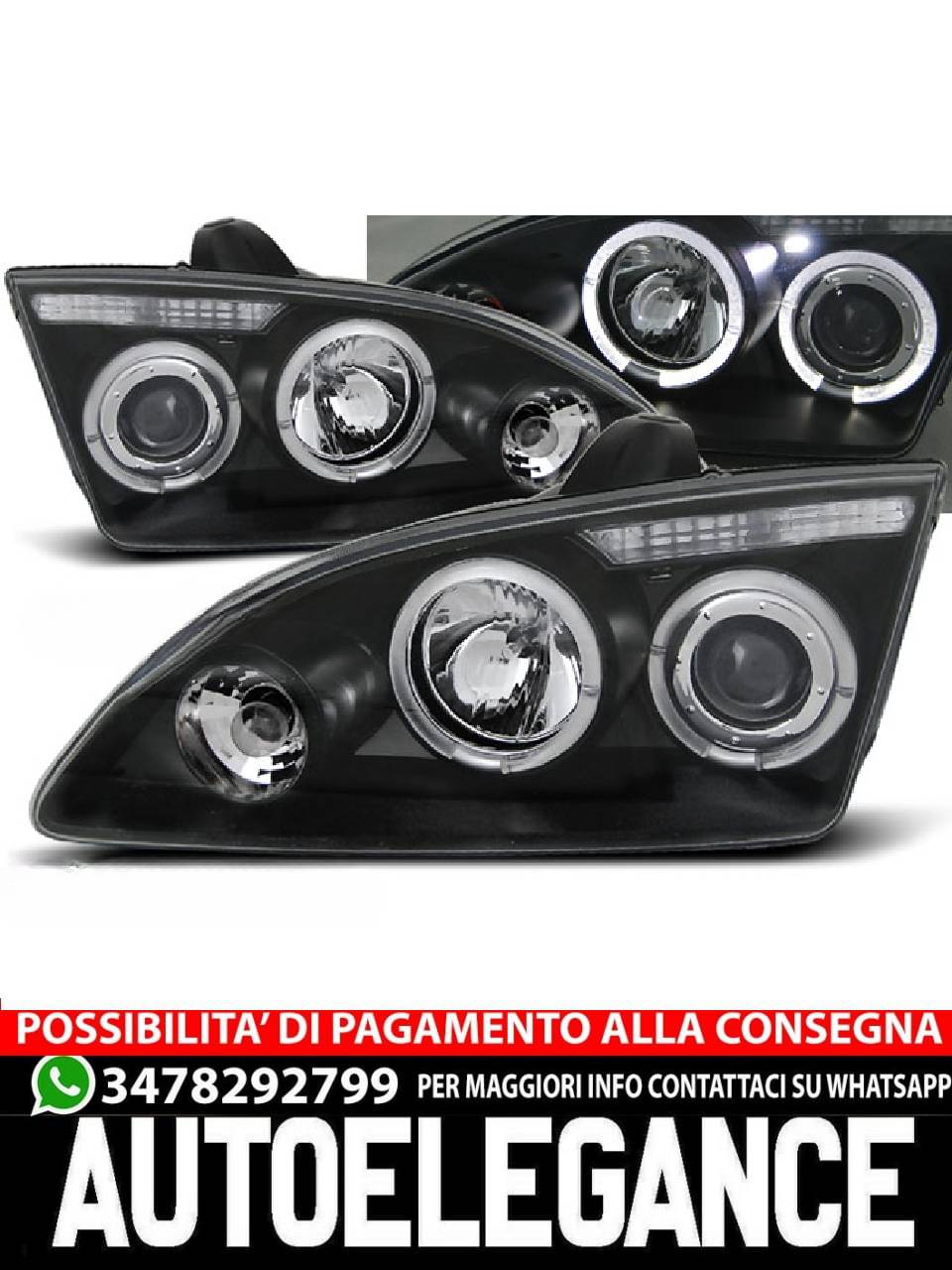 FORD FOCUS II 09.04-01.08 ANGEL EYES BLACK