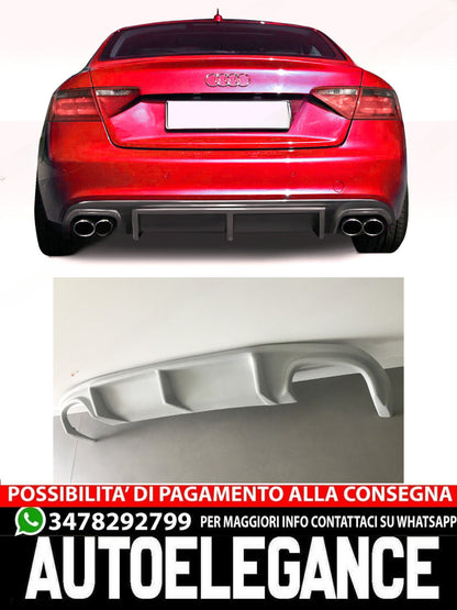 DIFFUSORE POSTERIORE ADATTO PER AUDI A5 COUPE CABRIO S-LINE 2007-2011