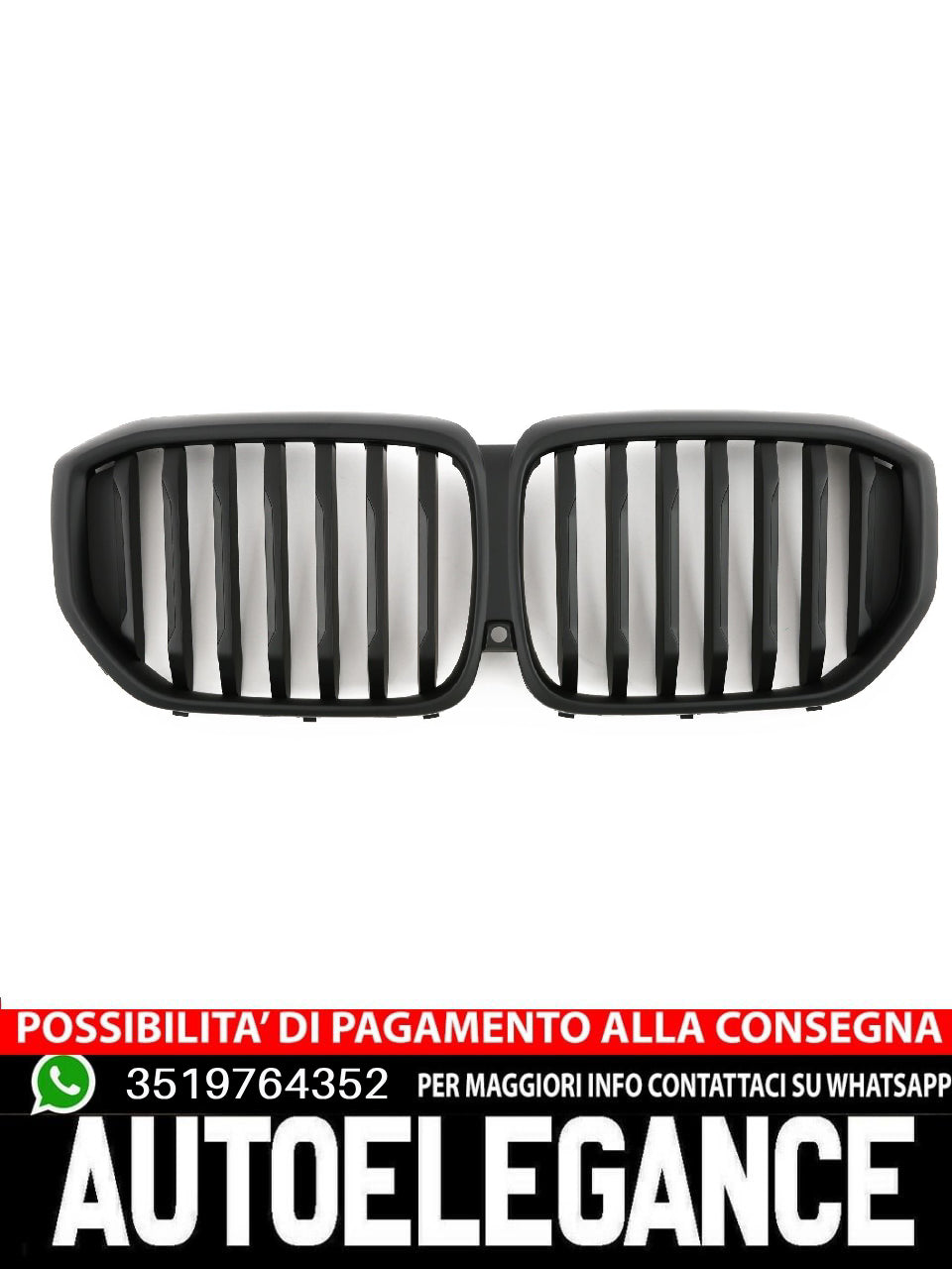 GRIGLIA DEL RADIATORE NERO OPACO LCI 2023+ ADATTO PER BMW X5 G05