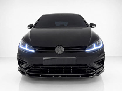 👉Splitter anteriore V.1 Volkswagen Golf MK7 Facelift R/R-Line ABS nero lucido👈