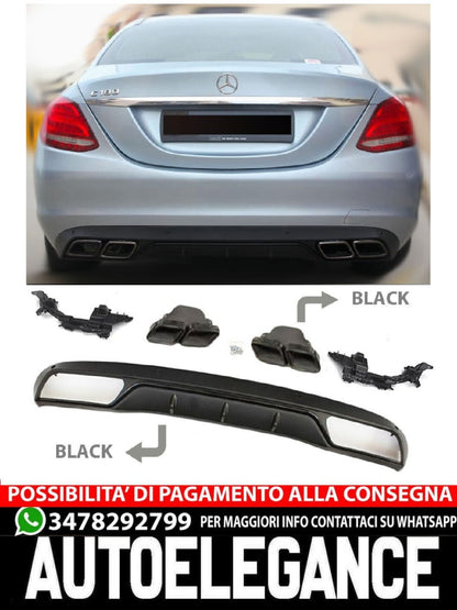Diffusore spoiler posteriore nella C63 AMG OPTIK adatto per equipaggiamento
