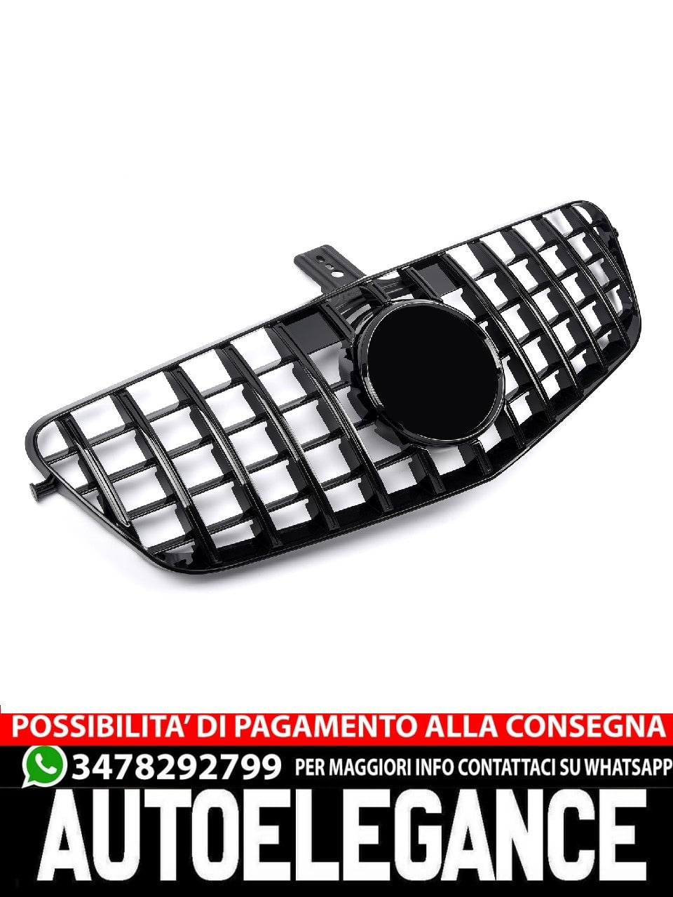Griglia sportiva per Mercedes W212 PREFACELIFT BLACK PANAMERICANA LOOK