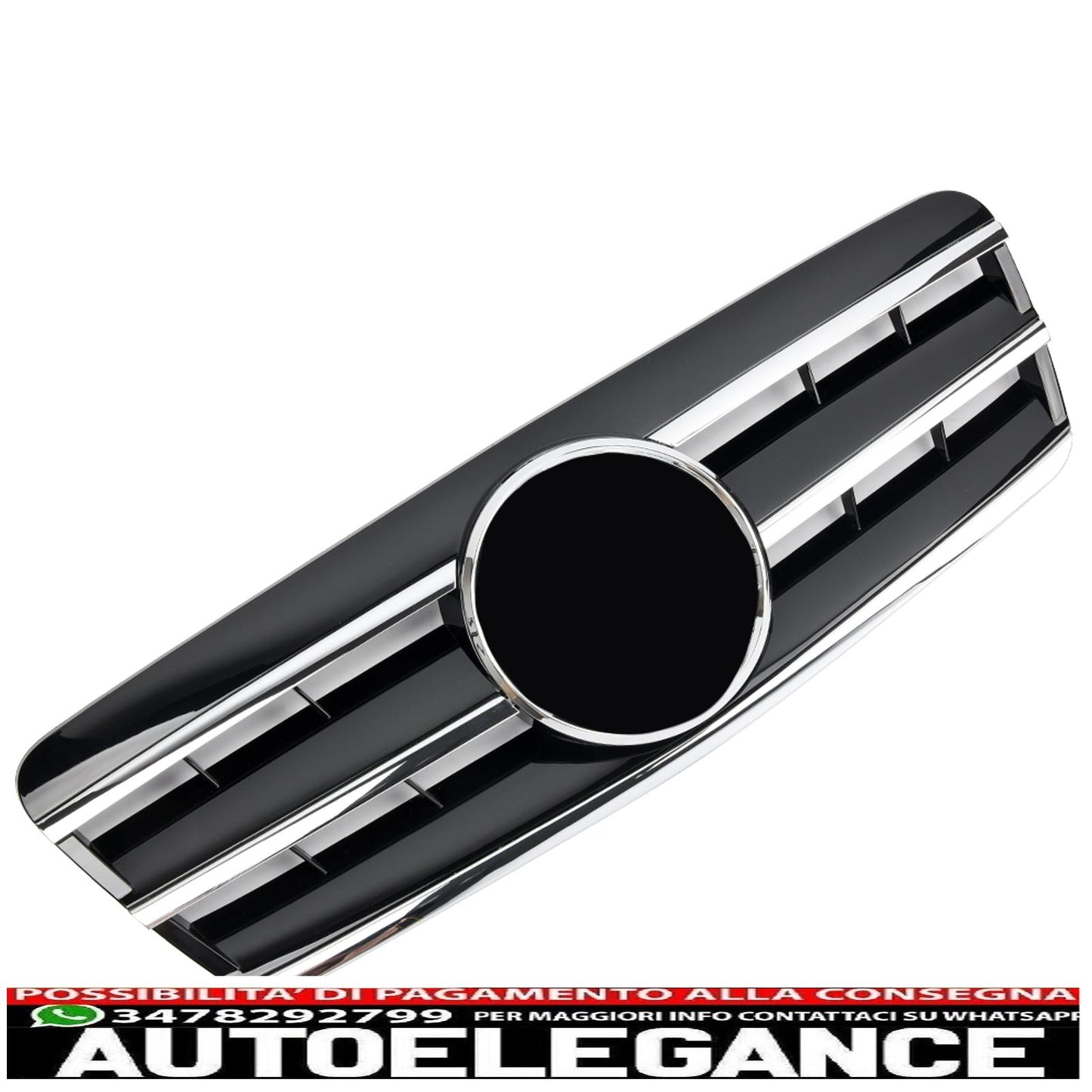 griglia sport griglia radiatore adatto per mercedes c208 a208 clk nero + cromo-mostra il titolo originaletesto originalegrill sport kühlergrill passt für mercedes c208 a208 clk schwarz + chrom